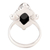 Onyx cocktail ring, 'Dark Beauty' - Black Onyx Cabochon Cocktail Ring
