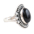 Onyx cocktail ring, 'Intrinsic' - Black Onyx Cocktail Ring from India