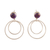 Sterling silver dangle earrings, 'Looping Elegance' - Modern Sterling Silver and Composite Turquoise Earrings
