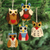 Wool felt ornaments, 'Happy Owls' (set of 5) - Colorful Wool Felt Owl Ornaments from India (Set of 5) (image 2) thumbail
