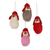 Wool felt ornaments, 'Winter Greetings' (set of 4) - Penguin-Themed Wool Felt Ornaments from India (Set of 4)