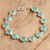 Chalcedony link bracelet, 'Dazzling Aqua Princess' - 31.5-Carat Aqua Blue Chalcedony Bracelet from India (image 2) thumbail