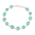 Chalcedony link bracelet, 'Dazzling Princess' - 31.5-Carat Blue Chalcedony Link Bracelet from India thumbail