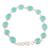 Chalcedony link bracelet, 'Dazzling Aqua Princess' - 31.5-Carat Aqua Blue Chalcedony Bracelet from India (image 2c) thumbail