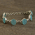 Chalcedony and labradorite link bracelet, 'Fabulous Alliance' - 26-Carat Chalcedony and Labradorite Link Bracelet from India (image 2b) thumbail