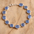Chalcedony link bracelet, 'Dazzling Sky Princess' - 31.5-Carat French Blue Chalcedony Link Bracelet from India (image 2) thumbail