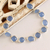Chalcedony link bracelet, 'Dazzling Sky Princess' - 31.5-Carat French Blue Chalcedony Link Bracelet from India (image 2b) thumbail