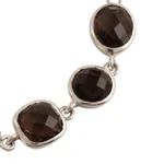 Smoky quartz link bracelet, 'Dazzling Princess' - 31.5-Carat Smoky Quartz Link Bracelet from India