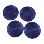 Glass beaded table set, 'Elegance in Blue' (12 piece) - Glass Beaded Table Setting in Blue from India (12 Piece)