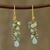 Gold plated chalcedony cluster earrings, 'Fruit of the Tropics' - Gold Plated Chalcedony Cluster Earrings from India thumbail
