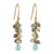 Gold plated chalcedony cluster earrings, 'Fruit of the Tropics' - Gold Plated Chalcedony Cluster Earrings from India