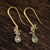 Vergoldete Cluster-Ohrringe aus Prehnit und Labradorit - Vergoldete Prehnit- und Labradorit-Cluster-Ohrringe