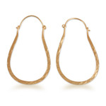 Gold plated sterling silver hoop earrings, 'Mystic Loops' - 22k Gold Plated Sterling Silver Hoop Earrings from India