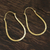Gold plated sterling silver hoop earrings, 'Mystic Loops' - 22k Gold Plated Sterling Silver Hoop Earrings from India