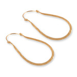 Gold plated sterling silver hoop earrings, 'Mystic Loops' - 22k Gold Plated Sterling Silver Hoop Earrings from India