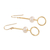 Gold plated cultured pearl dangle earrings, 'Ring Glow' - Gold Plated Cultured Pearl Dangle Earrings from India