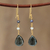 Gold plated London blue topaz dangle earrings, 'London Dazzle' - Gold Plated London Blue Topaz Dangle Earrings from India