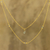 Gold plated labradorite station necklace, 'Misty Grace' - Gold Plated Labradorite Station Necklace from India