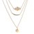 Vergoldete Halskette mit Labradorit-Anhänger - Vergoldete Labradorit-Hamsa-Anhänger-Halskette aus Indien