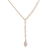 Gold plated chalceony Y-necklace, 'Gemstone Grace' - Gold Plated Chalcedony Y-Necklace from India