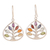 Multi-gemstone dangle earrings, 'Energy Tree' - Multi-Gemstone Chakra Tree Dangle Earrings from India (image 2a) thumbail