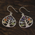 Multi-gemstone dangle earrings, 'Energy Tree' - Multi-Gemstone Chakra Tree Dangle Earrings from India (image 2b) thumbail