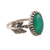 Onyx cocktail ring, 'Bold Oval' - Leaf Motif Green Onyx Ring from India (image 2c) thumbail