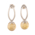 Citrine drop earrings, 'Round Dazzle' - 4-Carat Citrine Drop Earrings from India (image 2a) thumbail