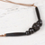 Handgeschnitzte Halskette mit Anhänger - Halskette mit Perlenanhänger, hergestellt in Indien