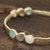 Gold plated multi-gemstone bangle bracelet, 'Lavish Harmony' - Gold Plated Multi-Gemstone Bangle Bracelet from India (image 2b) thumbail