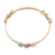 Gold plated multi-gemstone bangle bracelet, 'Lavish Harmony' - Gold Plated Multi-Gemstone Bangle Bracelet from India (image 2c) thumbail
