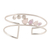 Rose quartz and amethyst cuff bracelet, 'Dazzling Teardrops' - Rose Quartz and Amethyst Cuff Bracelet from India (image 2d) thumbail