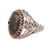 Onyx single-stone ring, 'Dark Glimmer' - 14-Carat Black Onyx Single-Stone Ring from India