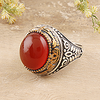 Featured review for Onyx domed ring, Fiery Allure