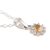 Citrine pendant necklace, 'Gleaming Flower' - Floral Citrine Pendant Necklace Crafted in India (image 2d) thumbail