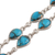 Composite turquoise link bracelet, 'Eternal Nature' - Teardrop Composite Turquoise Link Bracelet from India (image 2c) thumbail