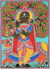 Pintura madhubani - Pintura Madhubani firmada del Señor Krishna de la India