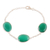 Onyx station bracelet, 'Glistening Eggs' - 42.5-Carat Green Onyx Station Bracelet from India