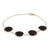 Onyx pendant bracelet, 'Dazzling Glisten' - 24-Carat Black Onyx Link Bracelet from India (image 2b) thumbail