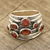 Garnet cocktail ring, 'Scarlet Passion' - Faceted Garnet Cocktail Ring from India thumbail