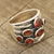 Garnet cocktail ring, 'Scarlet Passion' - Faceted Garnet Cocktail Ring from India (image 2b) thumbail