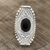 Onyx cocktail ring, 'Midnight Style' - Patterned Onyx Cocktail Ring from India thumbail
