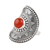 Onyx cocktail ring, 'Red-Orange Sun' - Red-Orange Onyx Cocktail Ring from India (image 2c) thumbail