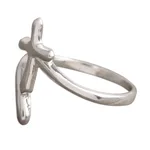 Sterling silver band ring, 'Holy Faith' - Sterling Silver Cross Band Ring from India