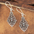 Sterling silver dangle earrings, 'Garden Gateway' - Openwork Sterling Silver Dangle Earrings Crafted in India (image 2b) thumbail