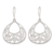 Sterling silver dangle earrings, 'Petal Greetings' - Openwork Pattern Sterling Silver Dangle Earrings from India thumbail