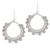 Sterling silver dangle earrings, 'Glamorous Petals' - Petal Pattern Sterling Silver Dangle Earrings from India thumbail
