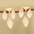 Rose gold plated rose quartz chandelier earrings, 'Rosy Princess' - Rose Gold Plated Rose Quartz Chandelier Earrings from India (image 2) thumbail