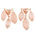 Rose gold plated rose quartz chandelier earrings, 'Rosy Princess' - Rose Gold Plated Rose Quartz Chandelier Earrings from India thumbail