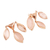 Rose gold plated rose quartz chandelier earrings, 'Rosy Princess' - Rose Gold Plated Rose Quartz Chandelier Earrings from India (image 2c) thumbail
